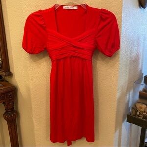 Vintage SISTER SAM Girls Kids Red Holiday Dress w/ Tie Size 7 Yrs